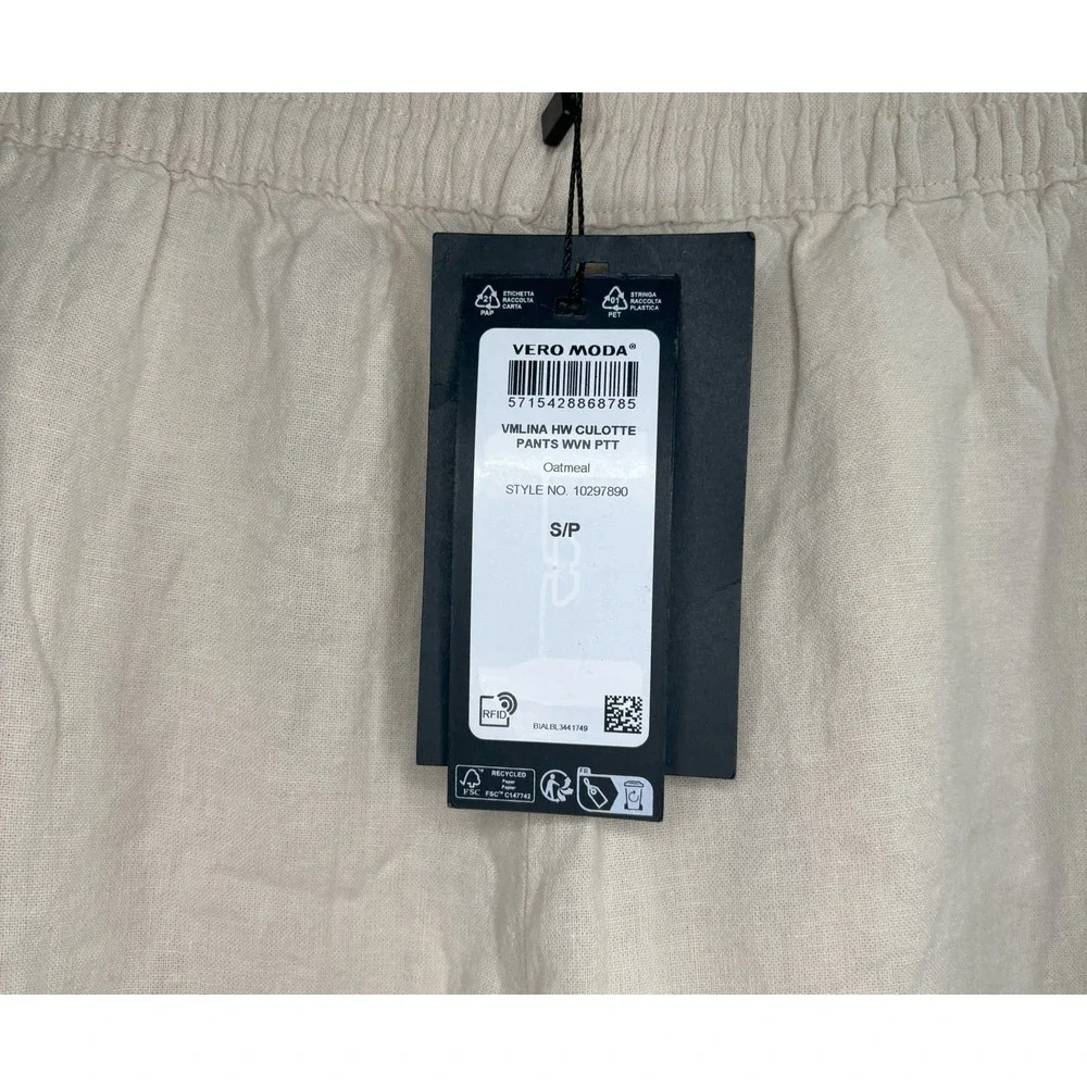 Vero Moda‎ NWT - Culotte Pants in Cream High Waisted Wide Leg Size Small